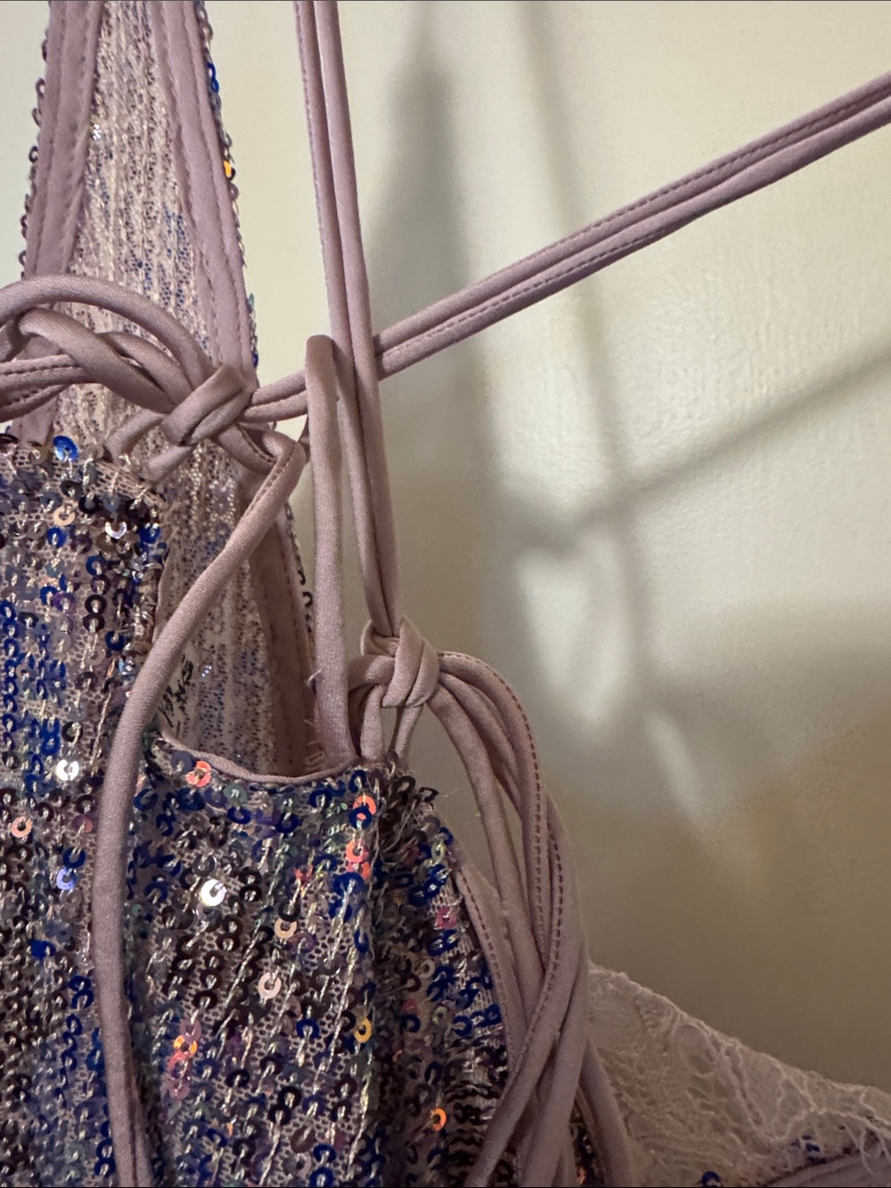 Urban Outfitters Lavender/pink Sequin Slip Dress size medium NWOT never worn - Picture 5 of 9